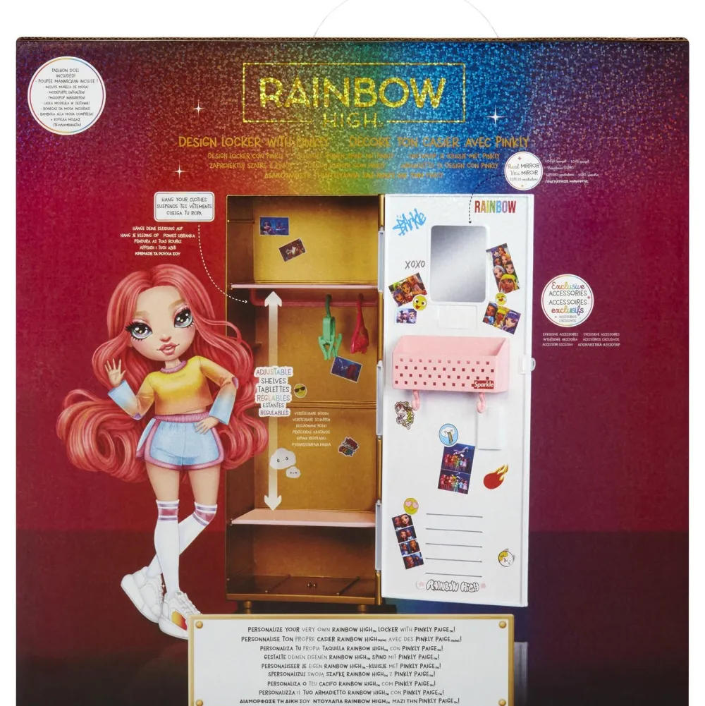 MGA Coffret Rainbow High - poupée et casier Pinkly Paige^ Poupées Mannequins