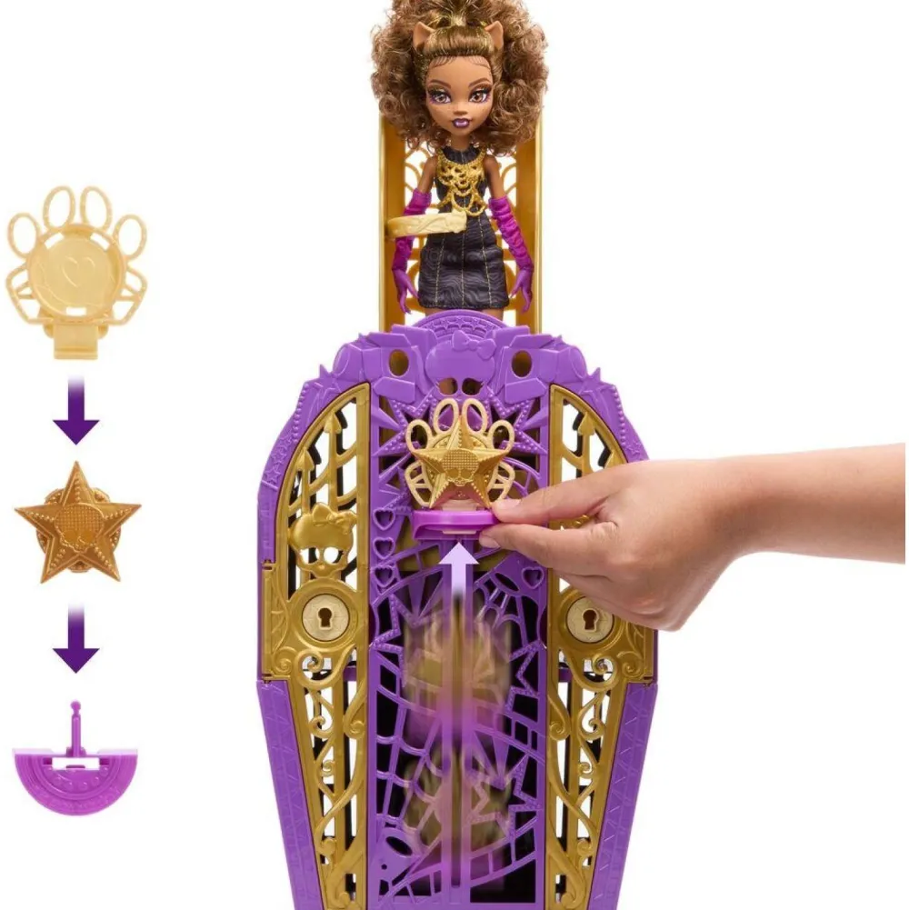Mattel Coffret secrets Monster High Clawdeen Saison 6 Hautlywood mysteries^ Poupées Mannequins