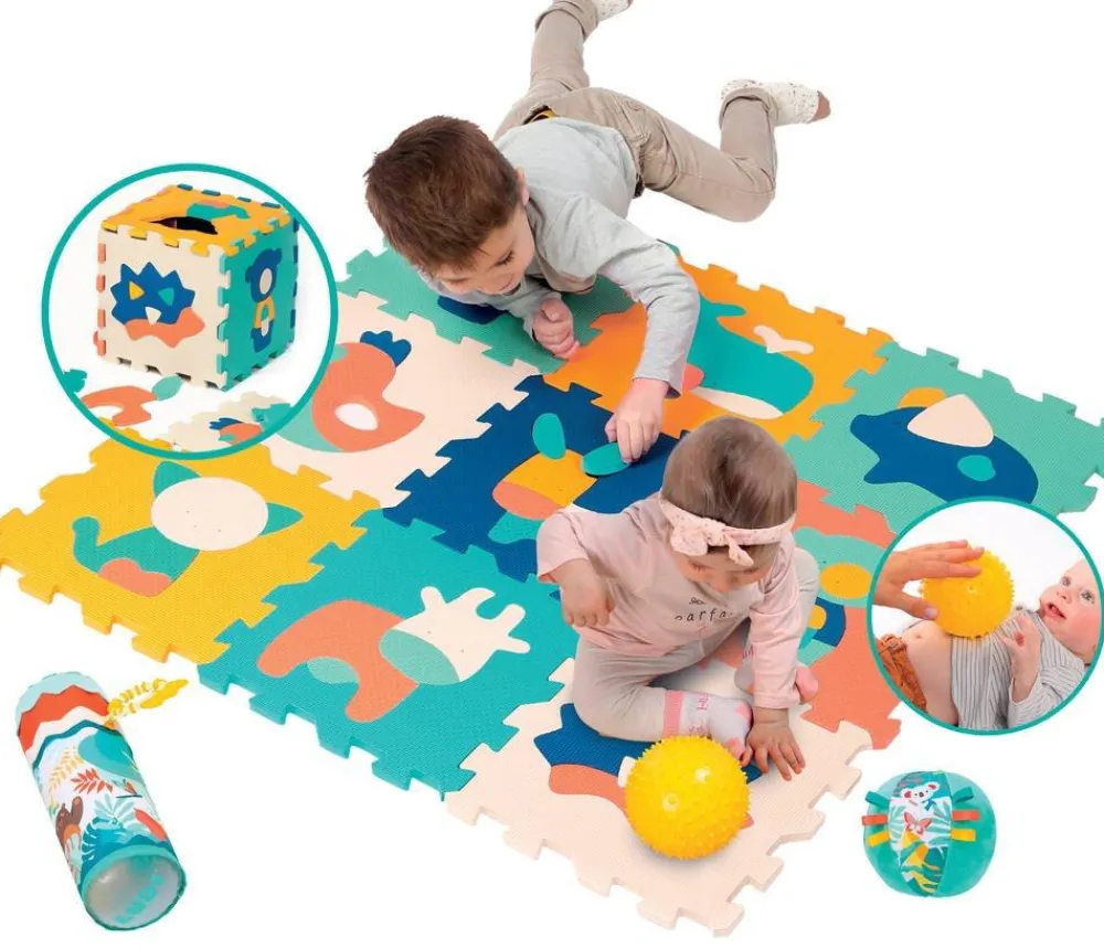 Ludi Coffret Sensoriel - 9 Dalles Animaux^ Tapis, Portiques Et Tables D'Activités