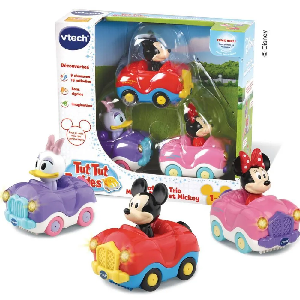 Varta Coffret Véhicule Trio Minnie/mickey - Cabrio Avec Minnie, Daisy Et Mickey^ Jouets D'Éveil Électroniques