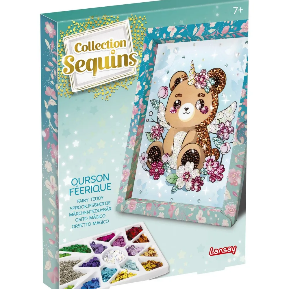 Lansay Collection sequins ourson féérique^ Sables, Paillettes Et Mosaïques