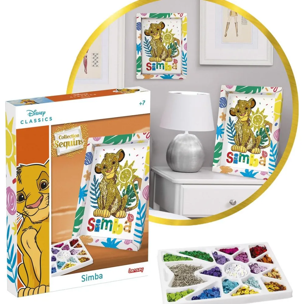 Lansay Collection sequins Simba - Le Roi Lion^ Sables, Paillettes Et Mosaïques