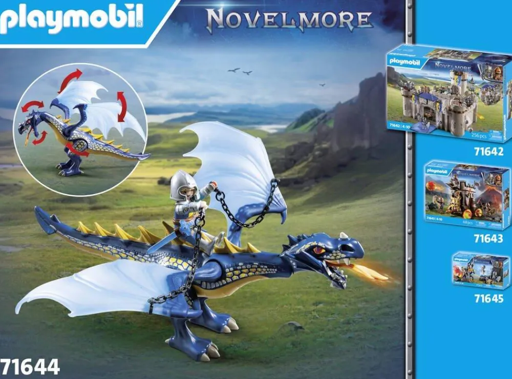 Playmobil Combattants avec dragons et canon Novelmore 71644^ Les Pirates, Chevaliers, Cowboys Et Indiens