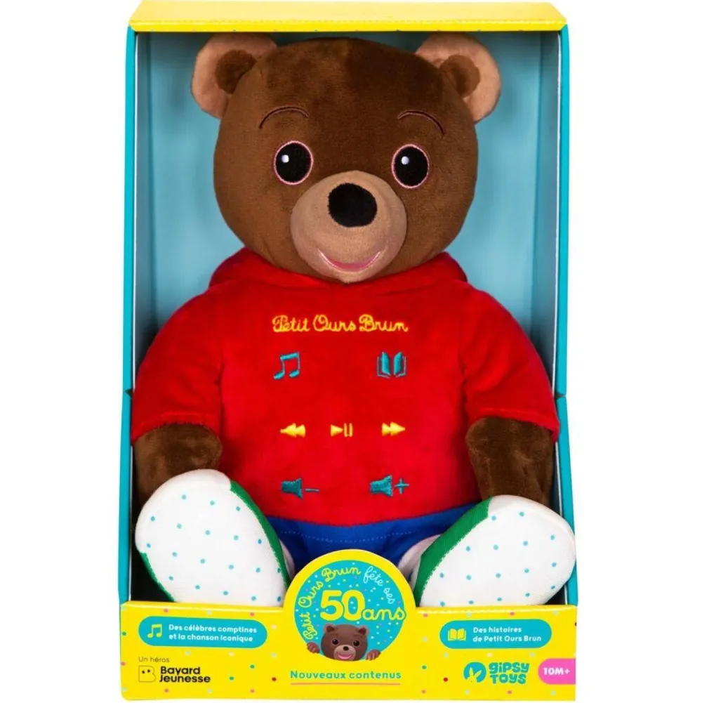 Gipsy Toys Conteur d'histoires Petit ours brun - 50 ans^ Peluches Électroniques Interactives