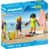Playmobil Cours de surf à la plage, 2 personnages My Life 71907^ Le Sport, Les Loisirs Et Les Vacances