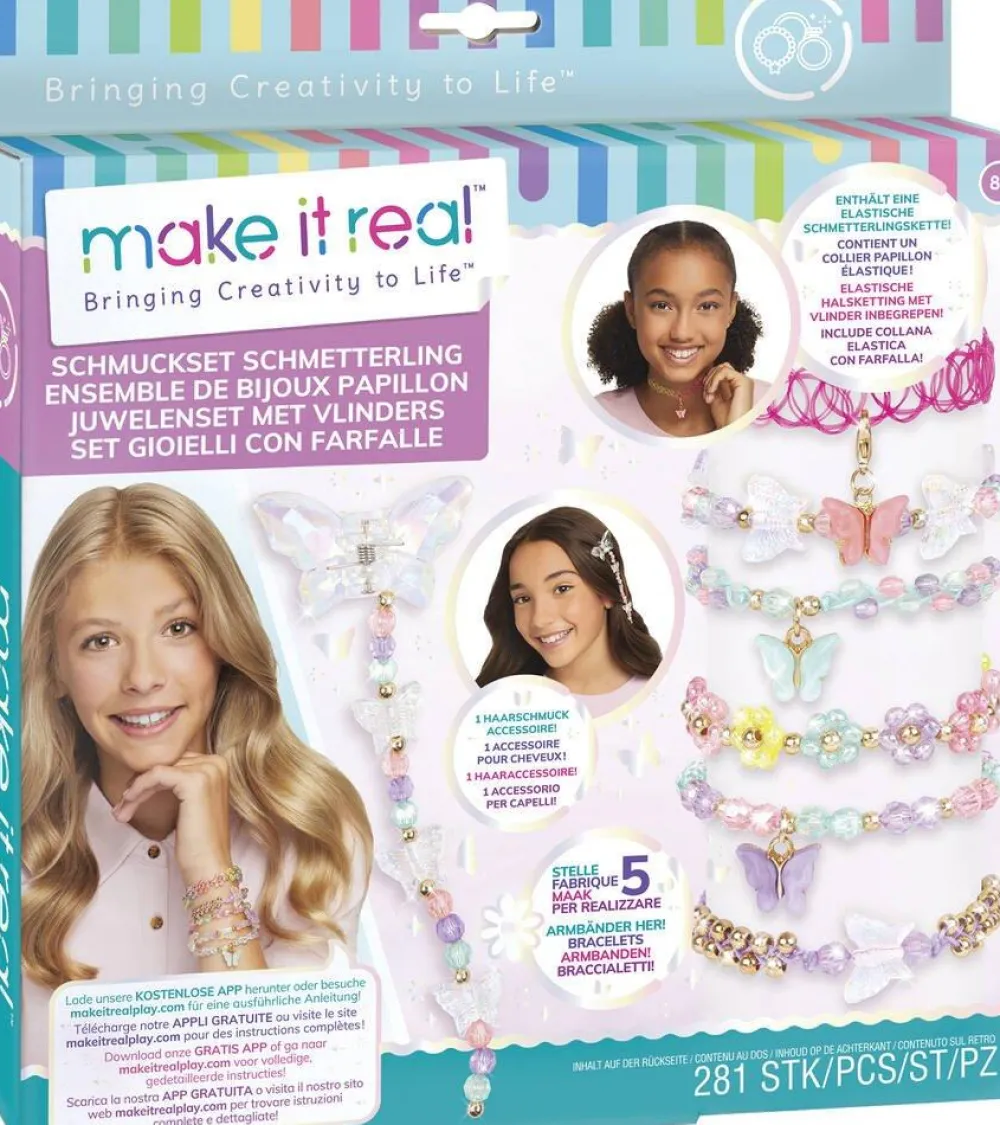 Lansay Création De Bijoux Papillons - Make It Real^ Perles, Bijoux Et Perles À Repasser