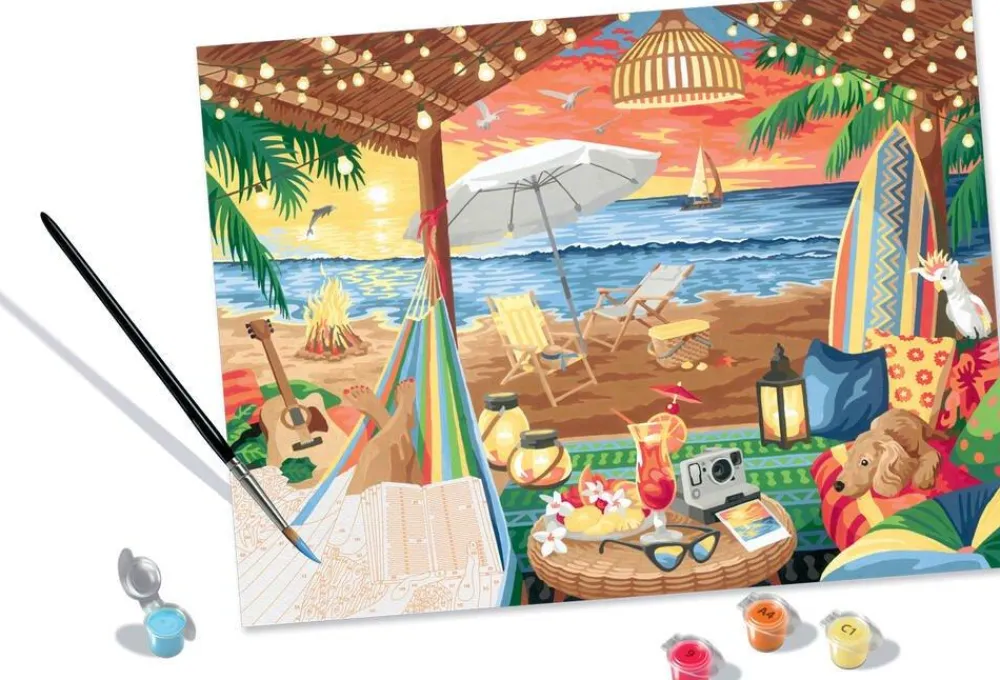 Ravensburger CreArt Peinture aux numéros XL Cozy Cabana^ Peinture