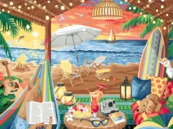Ravensburger CreArt Peinture aux numéros XL Cozy Cabana^ Peinture