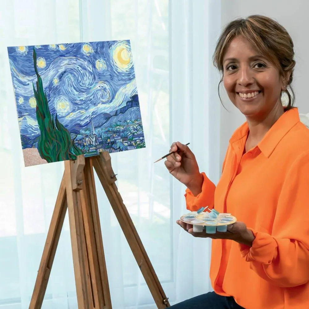Ravensburger CreArt Peinture aux numéros - Van Gogh La nuit étoilée 30x40 cm^ Peinture