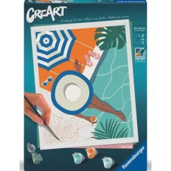 Ravensburger CreArt Peinture aux numéros Pool Time 24x30 cm^ Peinture