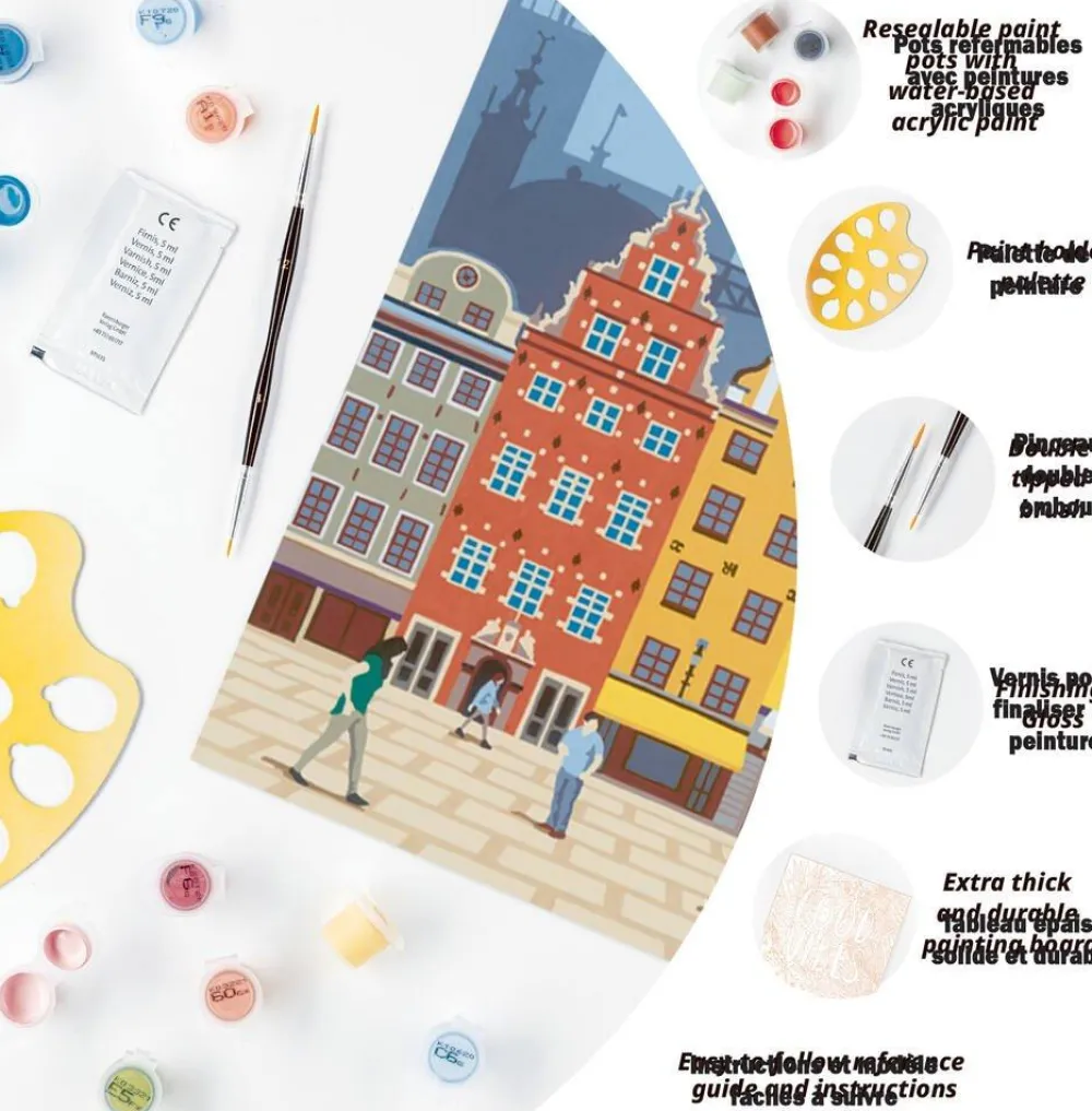 Ravensburger CreArt Peinture aux numéros Stockholm 24x30 cm^ Peinture