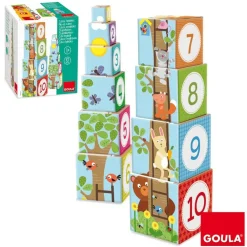 Varta Cubes Empilables De La Forêt Goula^ Jouets À Encastrer Et À Empiler