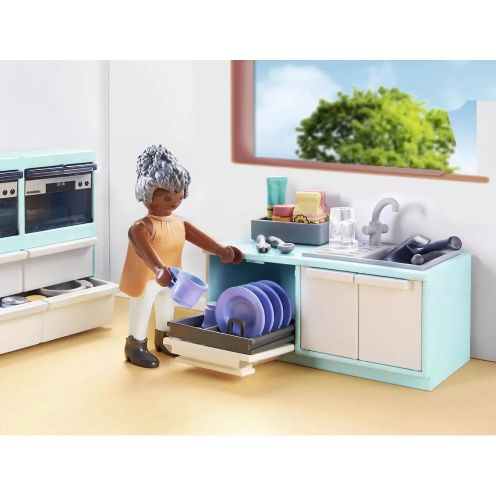 Playmobil Cuisine avec ilôt central My Life 71608^ La Ville, La Police Et Les Secours