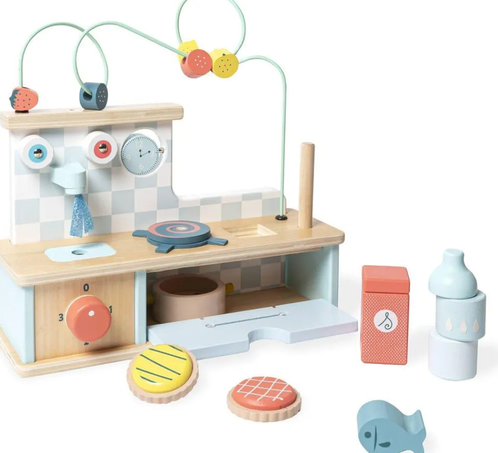 Vilac Cuisine D'éveil Multi Activités En Bois^ Tapis, Portiques Et Tables D'Activités