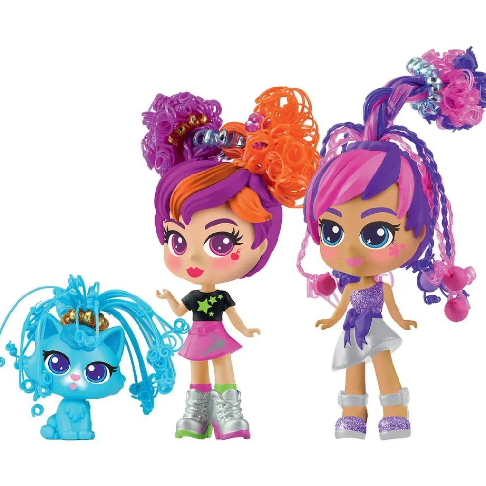 Silverlit Curligirls Et Pet Twin Set - Lot De 2 Poupées Et 1 Animal^ Mini-Univers