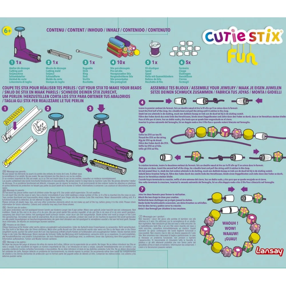 Lansay Cutie Stix Fun et fruitée^ Perles, Bijoux Et Perles À Repasser