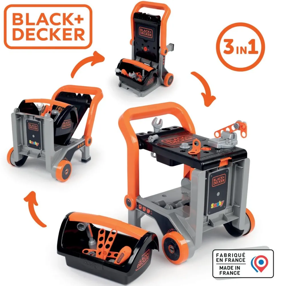 Smoby Diable 3 en 1 Black & Decker^ Bricolage