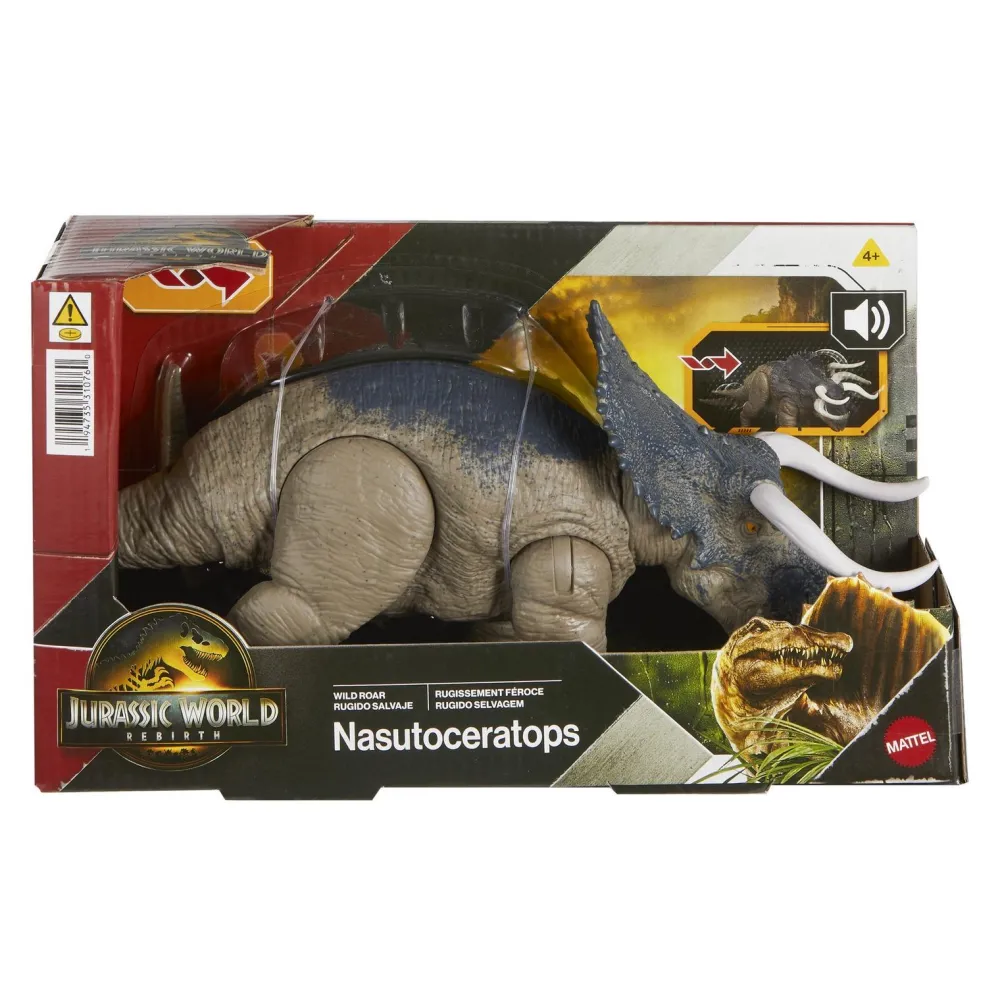 Mattel Dinosaure Nasutocératops sonore - Jurassic World^ Les Dinosaures Et La Préhistoire