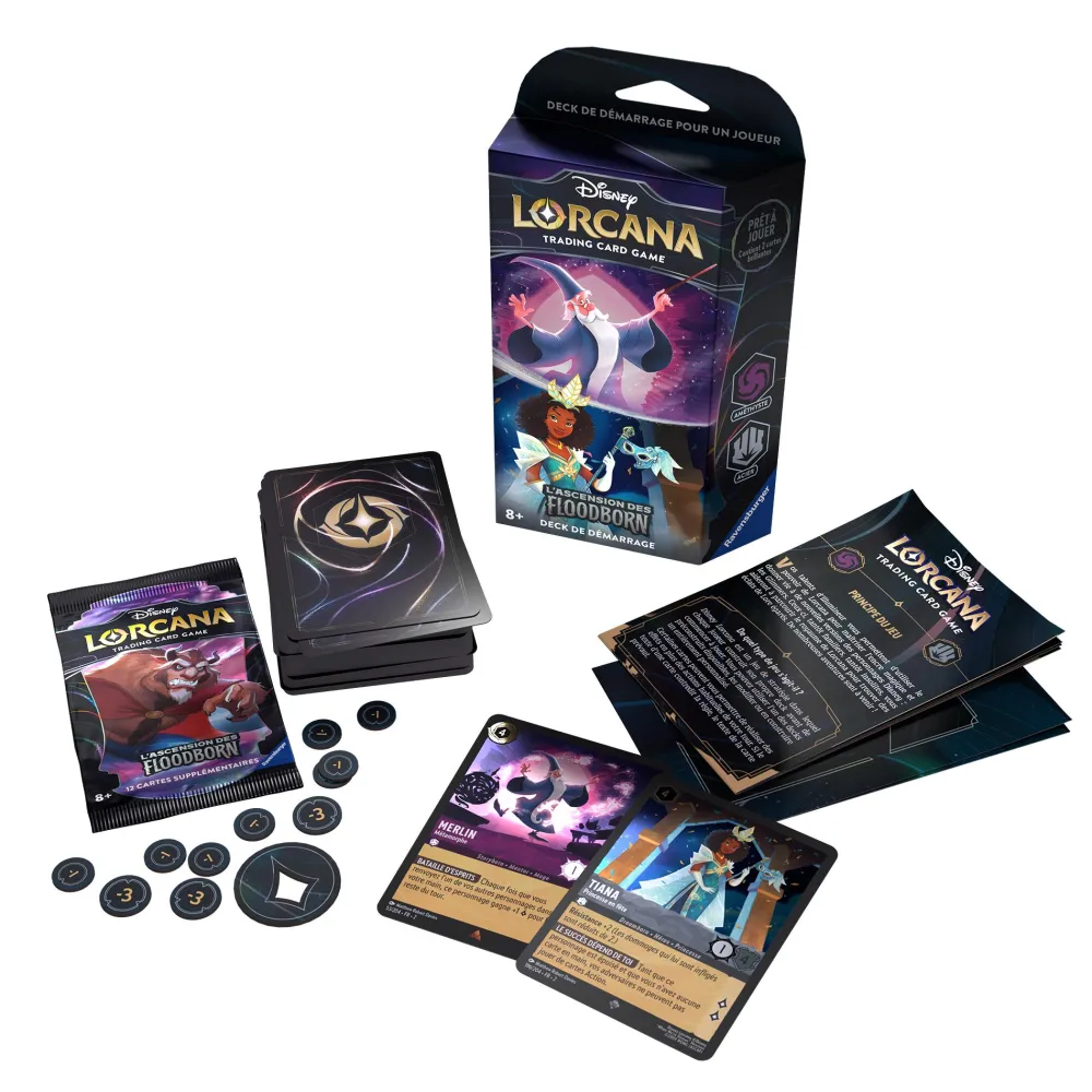 Ravensburger Disney Lorcana Starter Amethyste Acier - saison 2^ Cartes À Collectionner