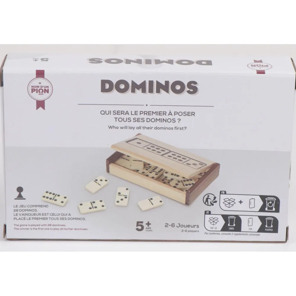 Nom d'un pion Dominos 28 Pièces^ Jeux Traditionnels Et Poker