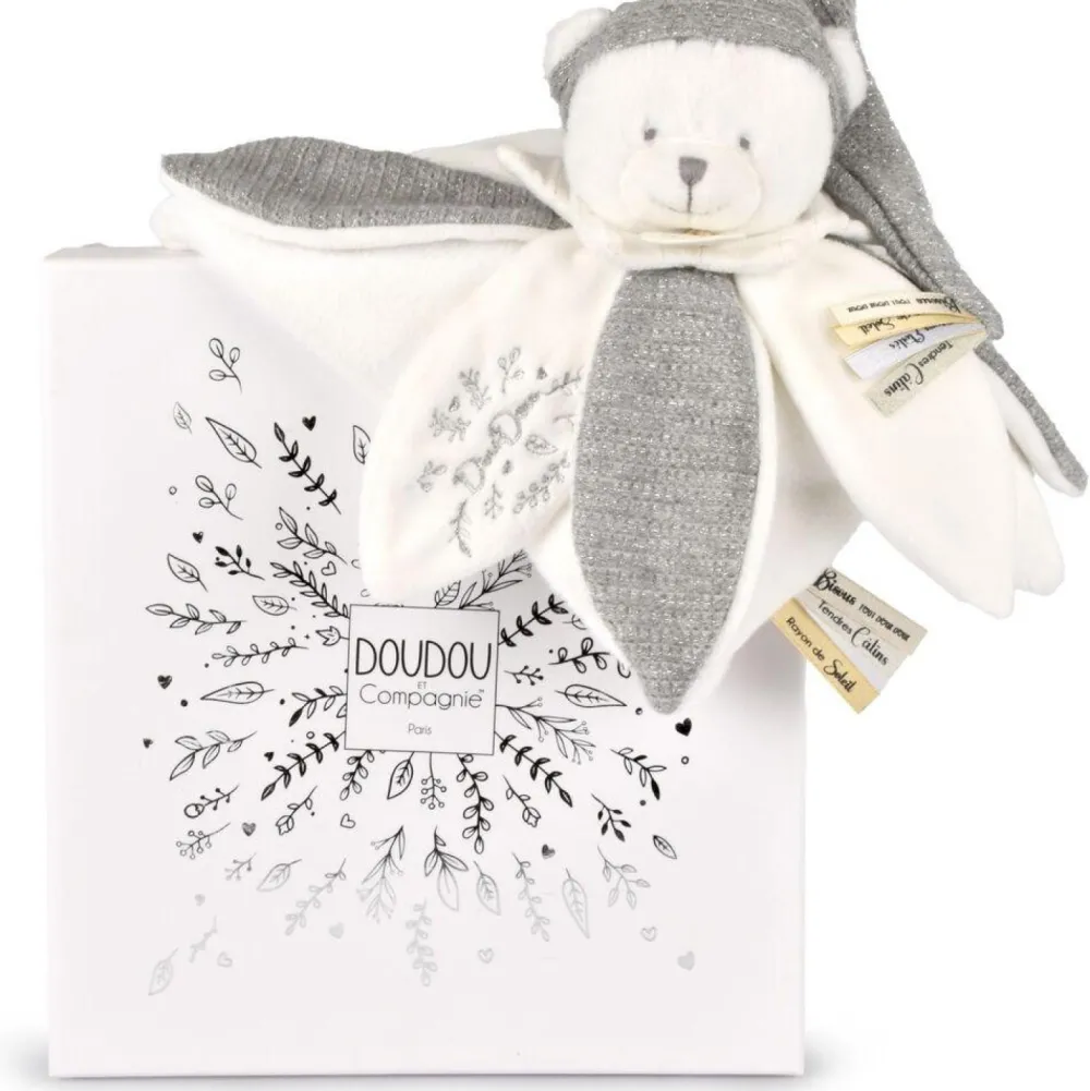 Doudou et Compagnie Doudou Ours Argent Collector 25 ANS^ Doudous