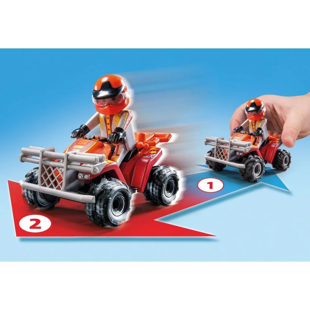 Playmobil Duo de cascadeurs avec quad et moto MY LIFE 71808^ Le Sport, Les Loisirs Et Les Vacances