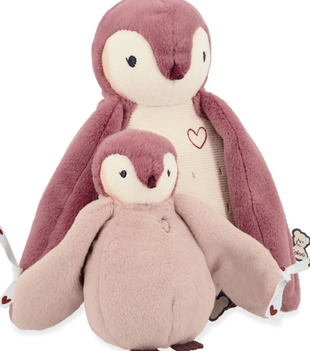 Kaloo Duo De Peluches Manchots Roses Doux Et Rassurants Avec Rubans En C^ Doudous
