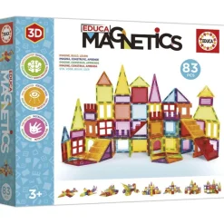 Educa Borras Educa magnetics 83 pièces - Construction en 3D^ Jeux De Construction Aimantés Et Magnétiques