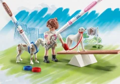 Playmobil Educatrice avec chiens - Color 71517^ Le Sport, Les Loisirs Et Les Vacances