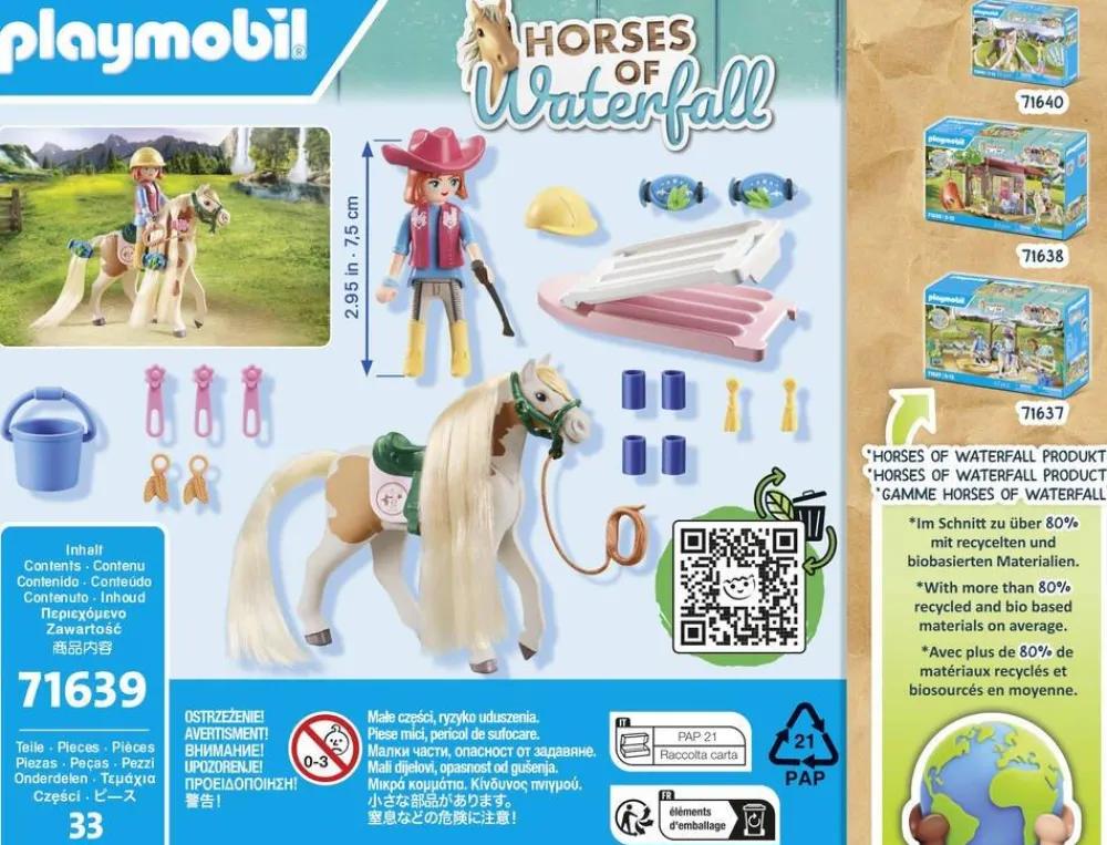 Playmobil Ellie avec cheval - Horses of the Waterfall 71639^ Les Animaux