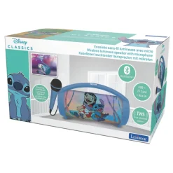 Lexibook Enceinte portable bluetooth sans fil lumineuse Stitch^ Karaoké, Lecteurs Cd Et Mp3 Et Casques