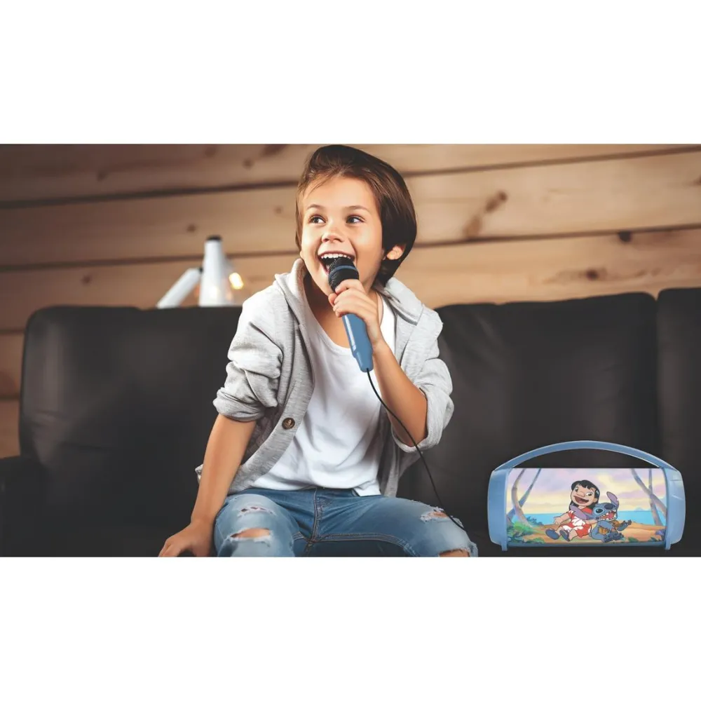 Lexibook Enceinte portable bluetooth sans fil lumineuse Stitch^ Karaoké, Lecteurs Cd Et Mp3 Et Casques