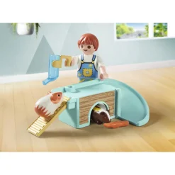Playmobil Enfant avec 2 cochons d'Inde et accessoires My Life 71746^ Les Animaux