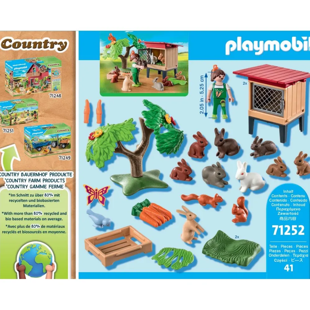 Playmobil Enfant et lapins - Country 71252^ La Ferme Et L'Univers Agricole