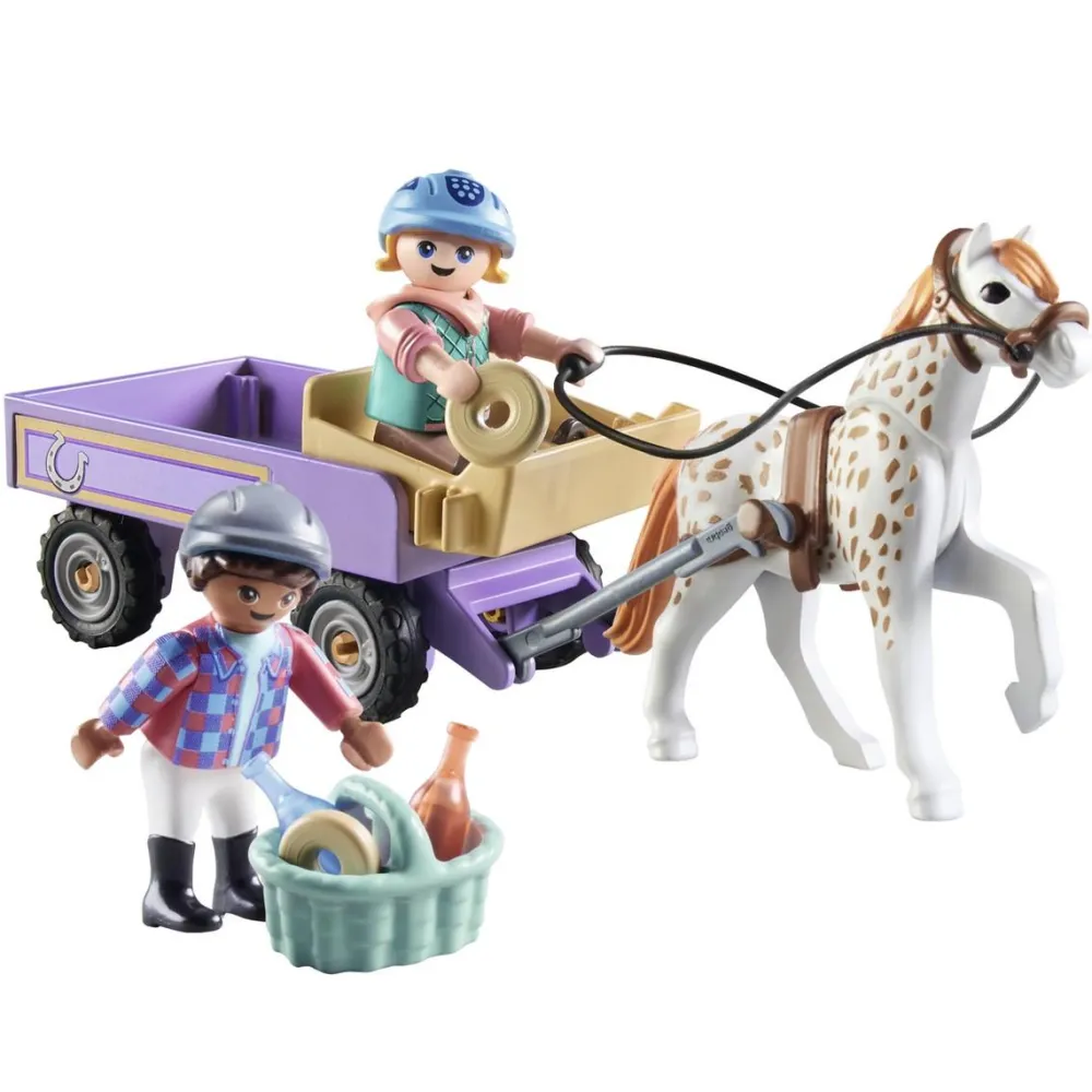 Playmobil Enfants avec calèche et poney Horses of Waterfall 71496^ Les Animaux