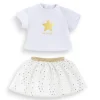 Corolle Ensemble jupe et T-shirt ivoire et or - Ma^ Vêtements Pour Poupons Et Poupées