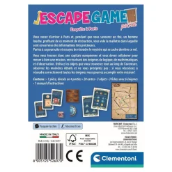 Clementoni Escape Game Pocket Enquête à Paris^ Jeux De Stratégie Et De Réflexion