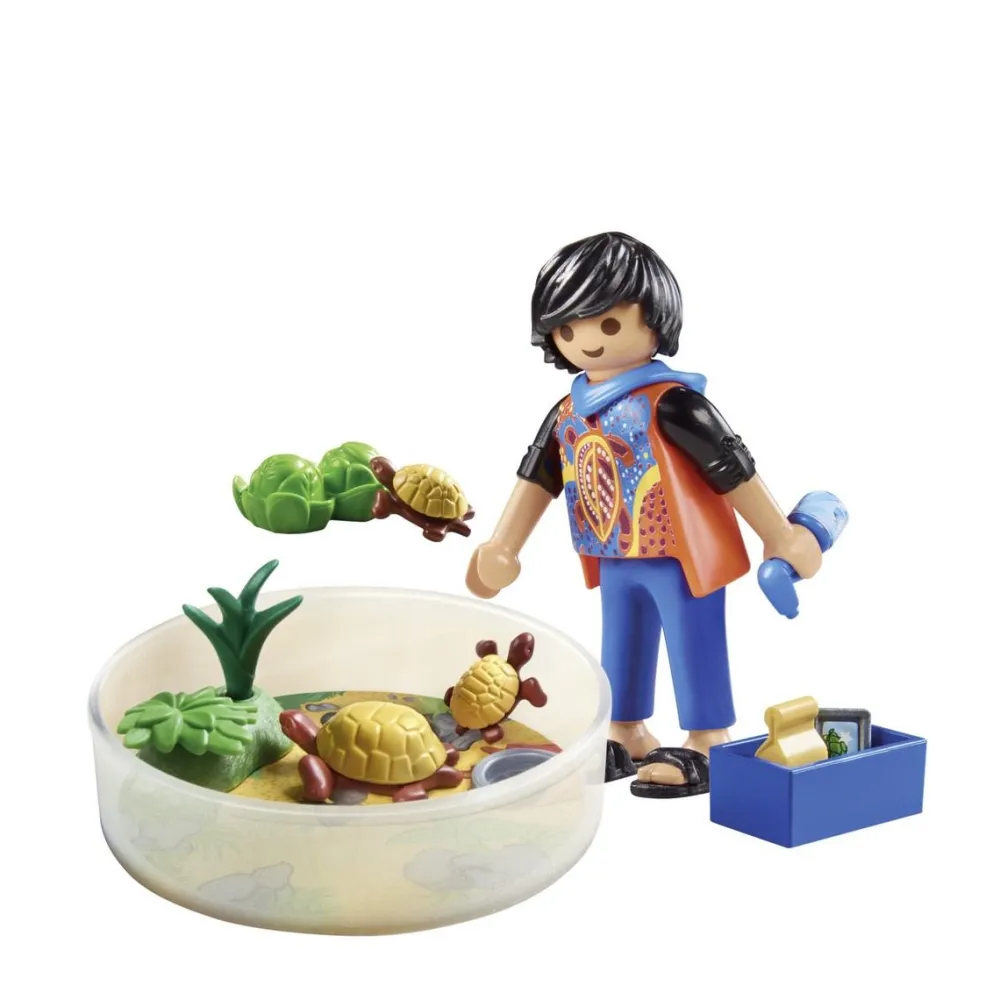 Playmobil Famille de tortues dans un terrarium My Life 71748^ Les Animaux