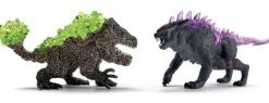 Schleich Figurine Eldrador - Lynx des ténèbres vs Broyeur de pIerre^ Les Monstres, Les Robots Et La Science-Fiction
