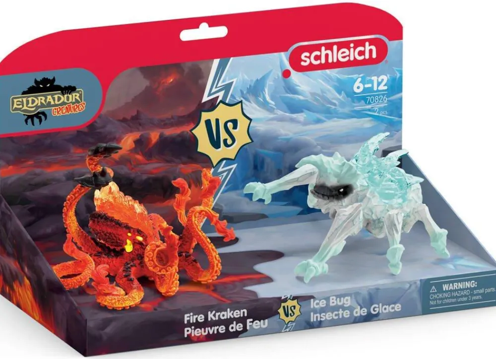 Schleich Figurine Eldrador - Pieuvre de lave vs insecte de glace^ Les Monstres, Les Robots Et La Science-Fiction