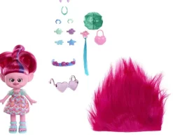 Mattel Figurine Poppy Hair Pops surprise 3 en 1^ Les Figurines Interactives Et À Fonction