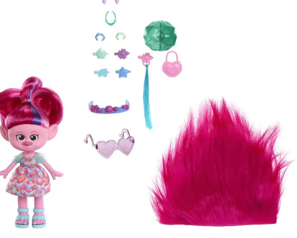 Mattel Figurine Poppy Hair Pops surprise 3 en 1^ Les Figurines Interactives Et À Fonction