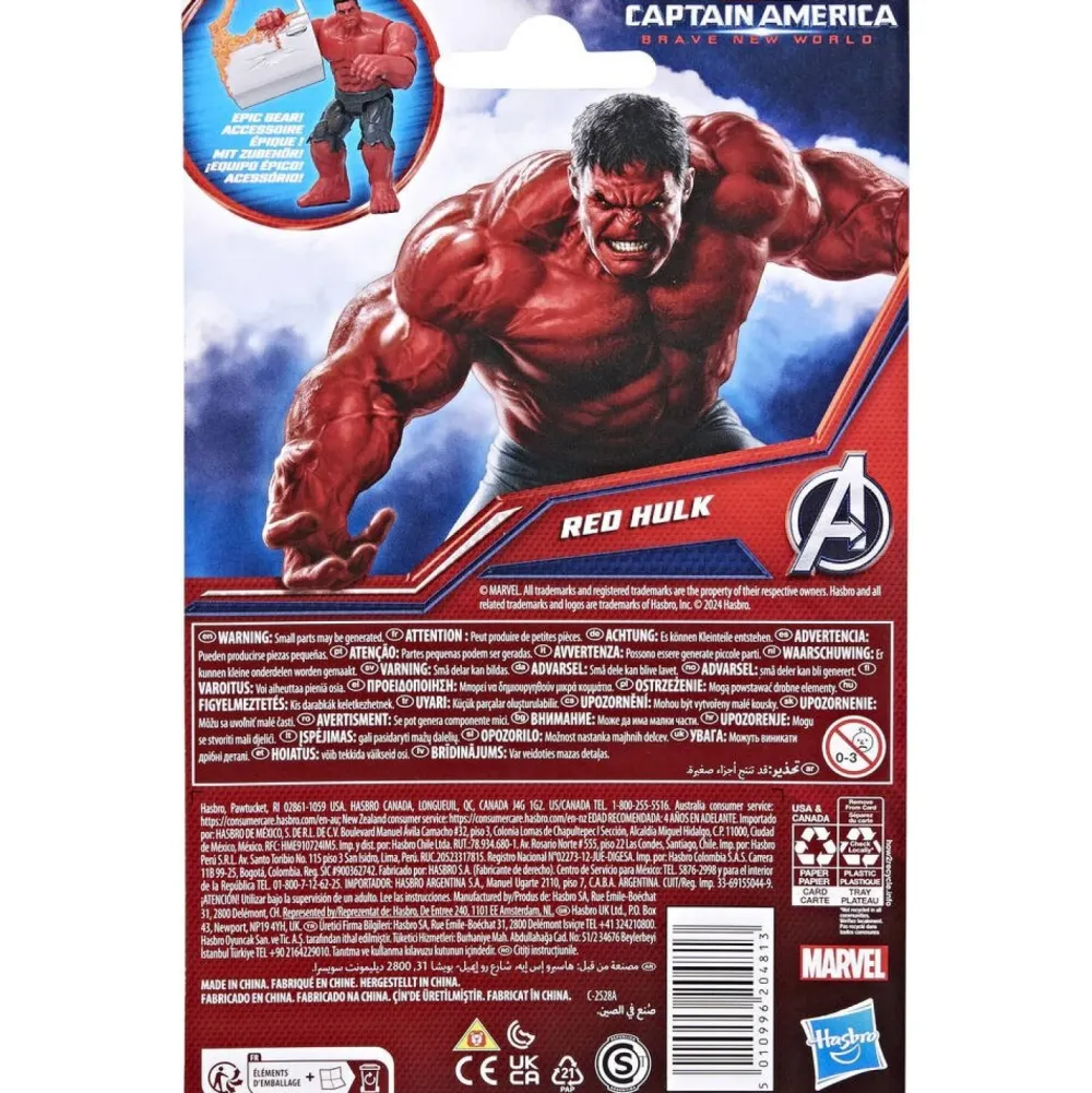 Hasbro Figurine Red Hulk 10 cm - Captain america Brave New World^ Les Héros Et Personnages