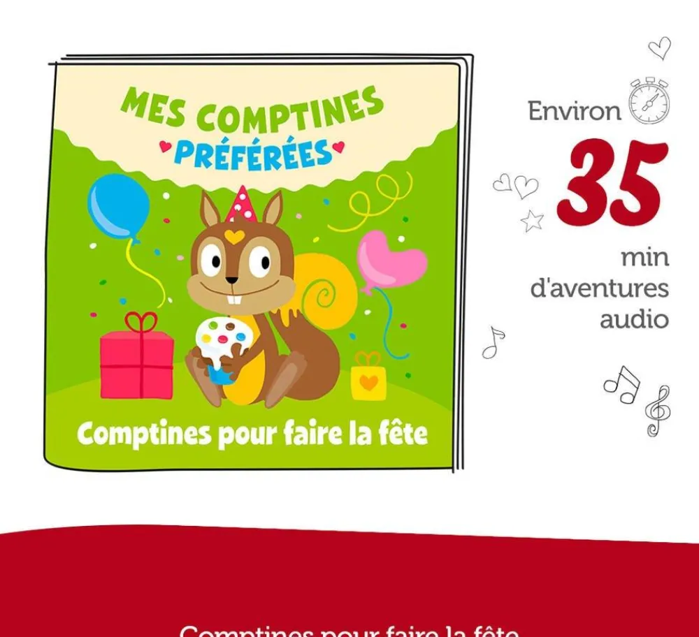 tonies Figurine Tonie - Écureuil Mes comptines préférées pour faire la fête^ Ordinateurs Et Tablettes Éducatives