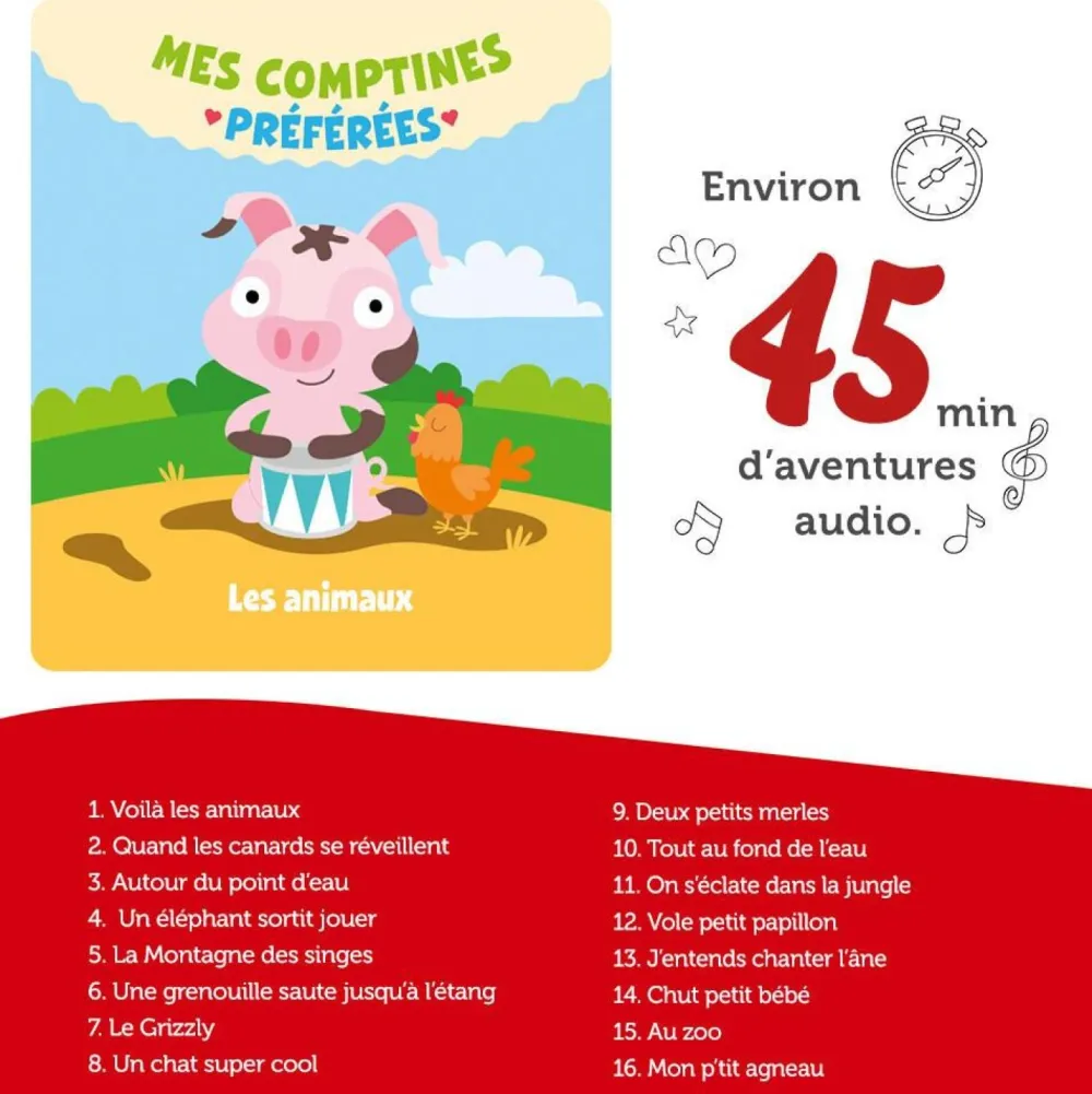 tonies Figurine Tonie mes comptines préférées les animaux^ Ordinateurs Et Tablettes Éducatives
