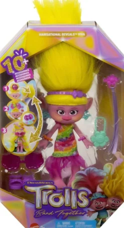 Mattel Figurine Viva Hair Pops Surprise 2 en 1^ Poupées Mannequins