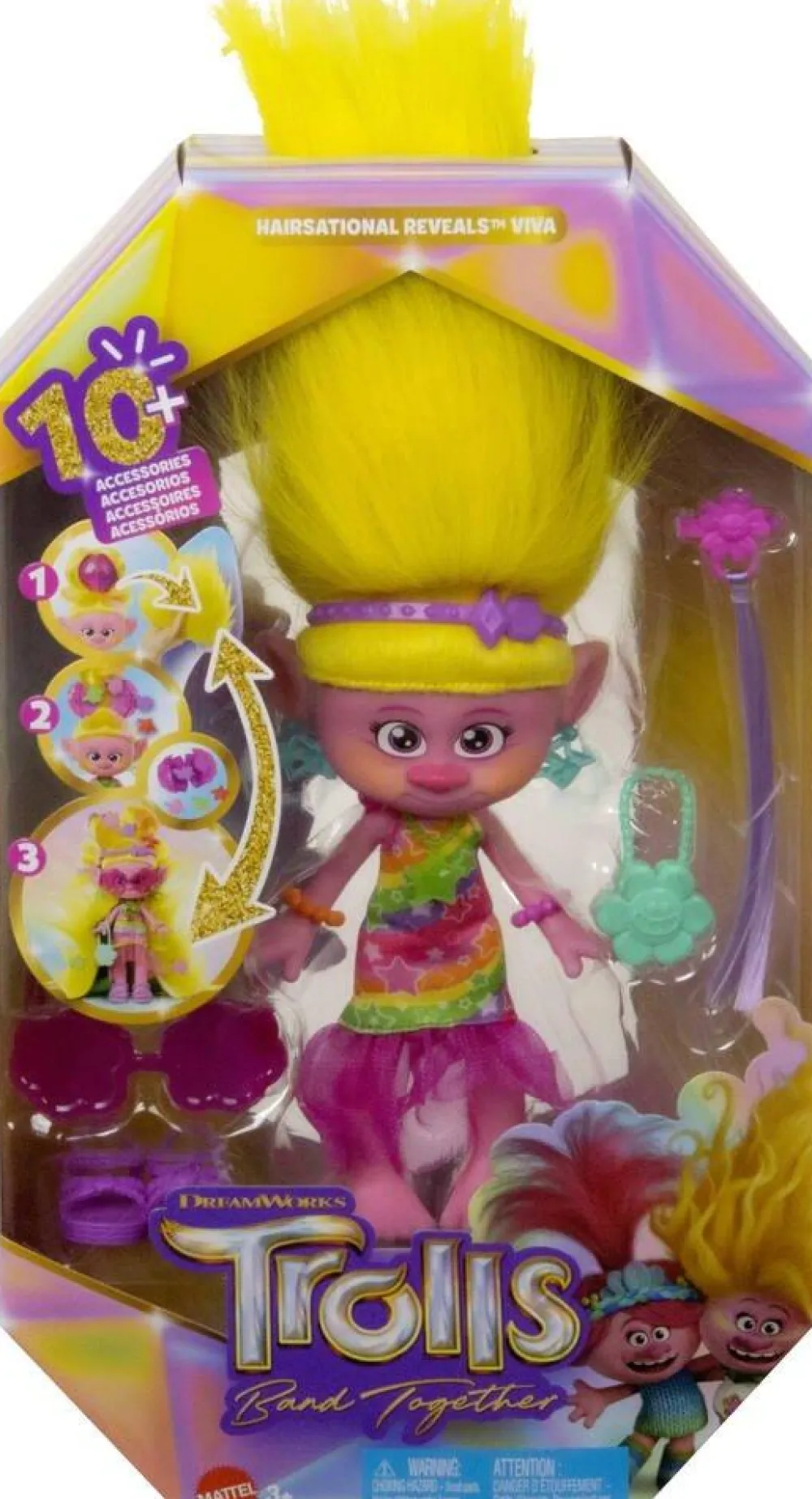 Mattel Figurine Viva Hair Pops Surprise 2 en 1^ Poupées Mannequins