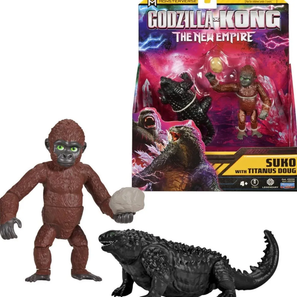 Giochi Preziosi Figurines articulées Suko 9 cm et Titanus 11 cm - Godzilla X Kong 2^ Les Monstres, Les Robots Et La Science-Fiction
