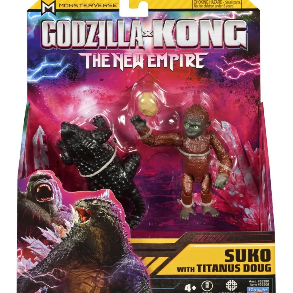 Giochi Preziosi Figurines articulées Suko 9 cm et Titanus 11 cm - Godzilla X Kong 2^ Les Monstres, Les Robots Et La Science-Fiction