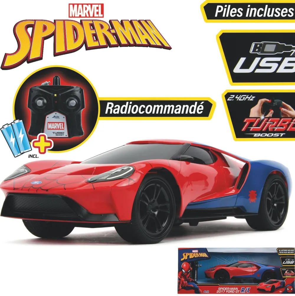 Majorette Ford GT 2017 Spider-Man radiocommandée - Echelle 1:16^ Voitures Radiocommandées